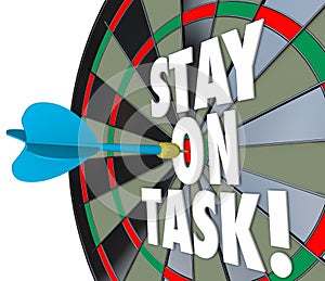 Stay on Task 3d Words Dart Board Complete Job