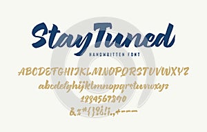 Stay Tuned Handwritten Bold Italic Font