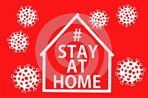 #stayathome. Stay at home. message to people
