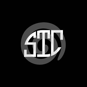 STC letter logo design on black background. STC creative initials letter logo concept. STC letter design