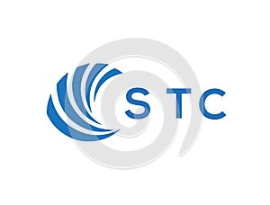 STC letter logo design on white background. STC creative circle letter logo concept.