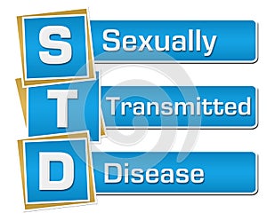 STD - Sexually Transmitted Disease Blue Vertical