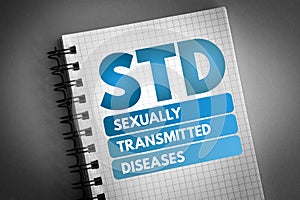 STD - Sexually Transmitted Diseases acronym photo