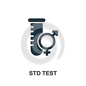 Std Test icon. Simple illustration from medical equipment collection. Creative Std Test icon for web design, templates,