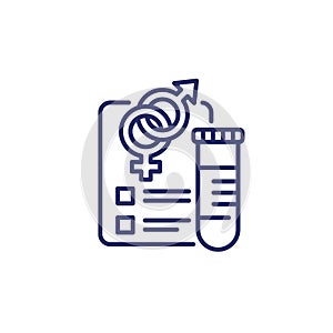 STD test line icon on white, vector