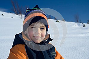 Steadfastly looking boy