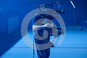 Steadicam man working at the pavilion