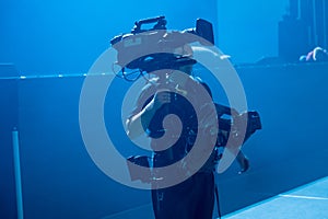 Steadicam man working at the pavilion