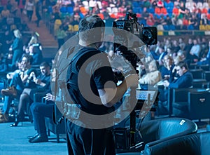 Steadicam man working at the pavilion