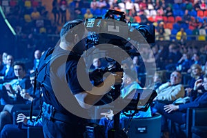 Steadicam man working at the pavilion