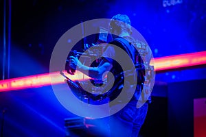 Steadicam man working on stage