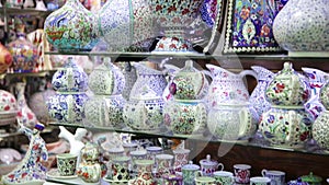 Steadycam - interior of Grand Bazaar,Istanbul,Turkey