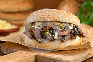 Steak and Cheese Mushroom Melt