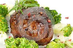 Steak dinner , Fillet Mignon- juicy grilled,isolat