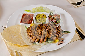 Steak Fajitas on Plate