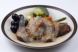 Steak of grill lamb