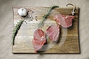 Steak meat. Beef. High-quality beef. Raw meat