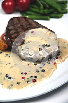 Steak and peppersauce