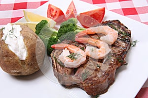 Steak and Shrimp Dinner