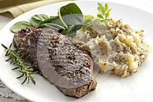 Steak with Tapenade Mash photo