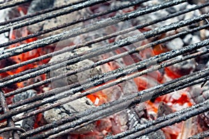 Steaks on barbecue