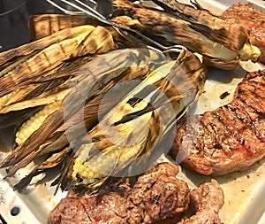 Steaks and Corn Fresh From the Grill