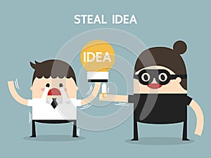 Steal idea, flat design, business concept