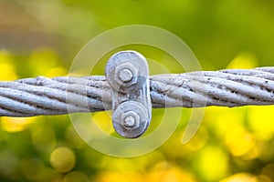 Steal wire rope concept friendship or strong