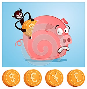 Stealing money from piggybank