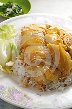 Steam chicken rice