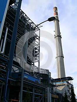 Steam Chimney PLTU Paiton in East Java Indonesia