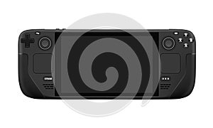 STEAM DECK game console in vector on a white background.Portable STEAM DECK game console in vector