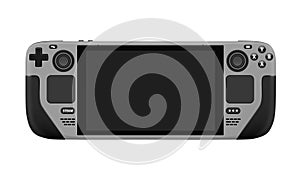 STEAM DECK game console in vector on a white background.Portable STEAM DECK game console in vector