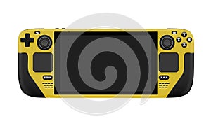 STEAM DECK game console in vector on a white background.Portable STEAM DECK game console in vector