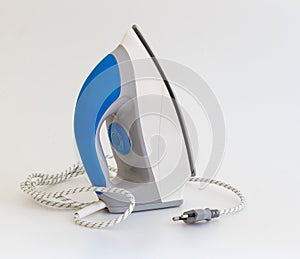 Steam electric iron on white background