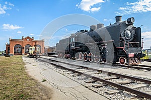 Steam engine locomotive ER type Eh2 builded at Voroshilovgrad, Brjanksk, 305 units 1934-1936, displayed at the AvtoVAZ Technical M