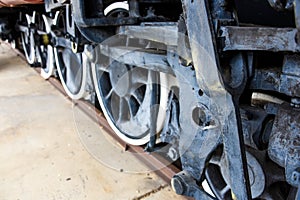 Steam engine locomotive train wheels