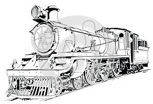 Steam engine powered train