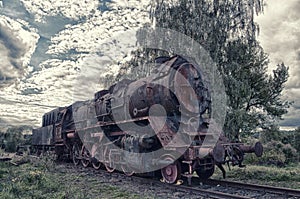 Steam engine on the railways