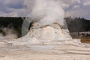 Steam Eruption in a Geyser