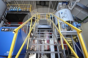 Steam generation vessel, part of the biggest in Ukraine boiler-house using biofuel - wood chips