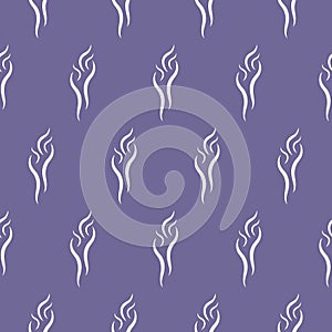 Steam icon seamless pattern. Repeat smelling or vapor signs. Flat design. Vector Illustration