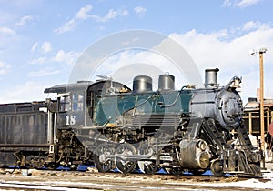 steam locomotive, Alamosa, Colorado, USA