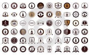 Steam Locomotive Badge Logo