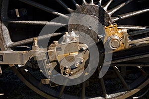 Steam locomotive close up