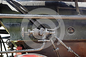 Steam locomotive detail on