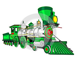 Steam locomotive illustration