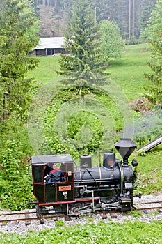 Steam locomotive, Museum of Kysuce village, Vychylovka, Slovakia