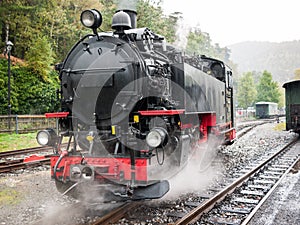 Steam locomotive of the narrow-gauge railway