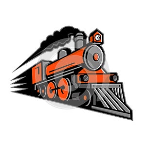 Steam Locomotive Speeding Mascot photo